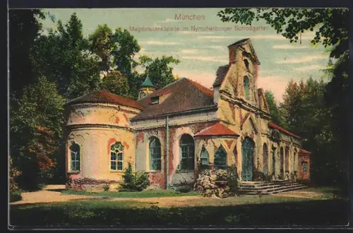 AK München, Magdalenenkapelle im Nymphenburger Schlossgarten