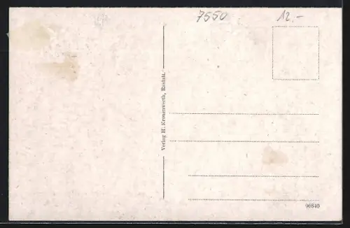 AK Rastatt, Kaiserstrasse mit Post und Rathaus