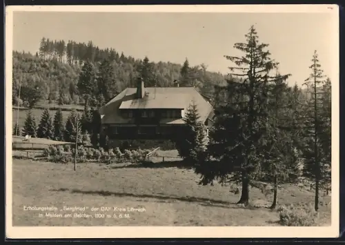 AK Mulden am Belchen, Erholungsheim Bergfried der DAF Kreis Lörrach