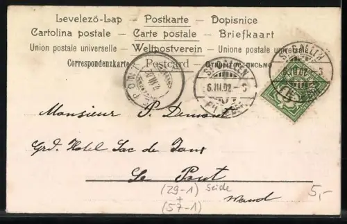 Stoff-Präge-AK Wo Du gehst, auf allen Wegen..., Mohnblumen