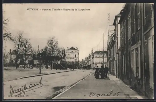 AK Auxerre, Porte du Temple et Esplanade de l`Arquebuse