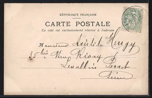 AK Auxerre, Vue prise vers le Maréchal Davout