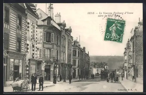 AK Sens, Le Nouveau Faubourg d`Yonne entre les deux Ponts