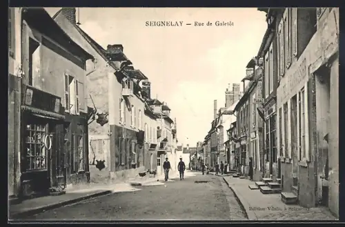 AK Seignelay, Rue de Galetot avec passants