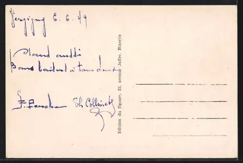 AK Vergigny, Place de la Mairie