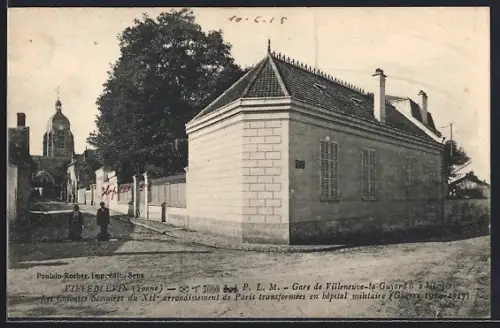 AK Villeblevin, Les Colonies Scolaires transformées en hôpital militaire, Guerre 1914-1917