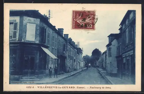 AK Villeneuve-la-Guyard /Yonne, Faubourg de Sens