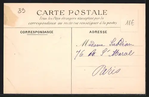 AK Percey /Flogny, Grande Rue avec maisons et passants