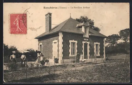 AK Ronchères /Yonne, Le Pavillon Arthur et ses environs verdoyants