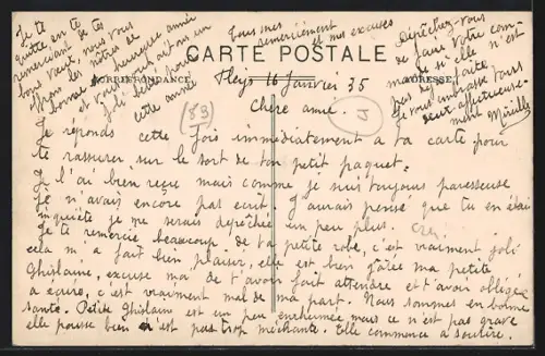 AK Fleys, Maison Grosset-Quinty, Épicerie, Tabac avec groupe de villageois devant le magasin