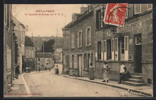 AK Ancy-le-Franc, Le Quartier du Bureau des P. T. T