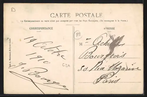 AK Rogny /Yonne, Route de Châtillon avec hôtel et commerces animés