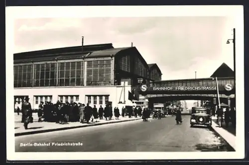AK Berlin, Blick auf den Bahnhof Friedrichstrasse