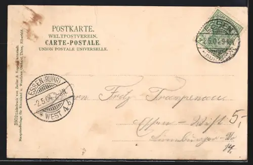 AK Essen a. d. Ruhr, Hauptbahnhof mit Strassenpartie