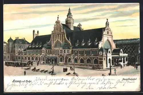 AK Essen a. d. Ruhr, Partie am Hauptbahnhof