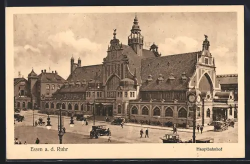 AK Essen, Blick auf den Hauptbahnhof