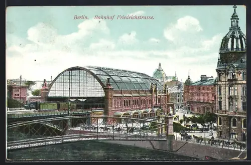AK Berlin, Bahnhof Friedrichstrasse
