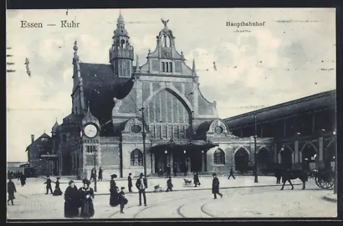 AK Essen, Partie am Hauptbahnhof