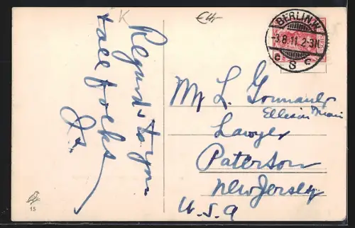 AK Berlin, Bahnhof Friedrichstrasse und Spree