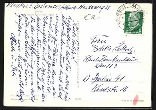 AK Berlin, Bahnhof Friedrichstrasse, Doppeldeck-Omnibus