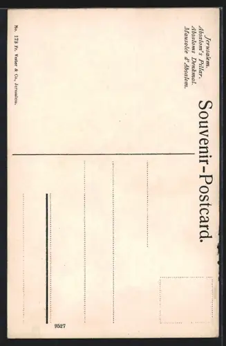 AK Jerusalem, Mausolée d`Absalom