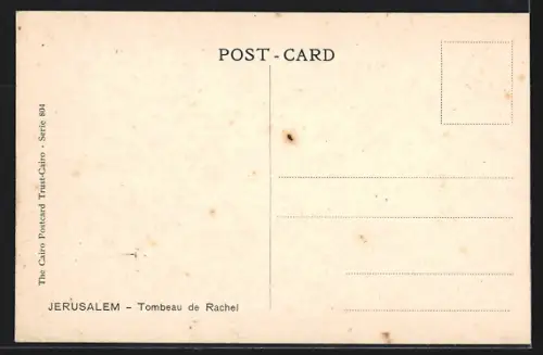 AK Jerusalem, Tomb of Rachel