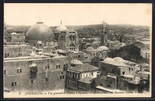 AK Jérusalem, Vue générale et Citerne d`Ezéchias