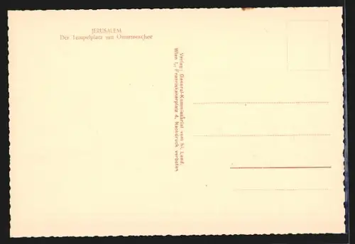 AK Jerusalem, Tempelplatz mit Omarmoschee