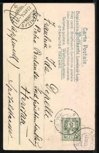 AK Alpenländisches Liebespaar beim Flirt