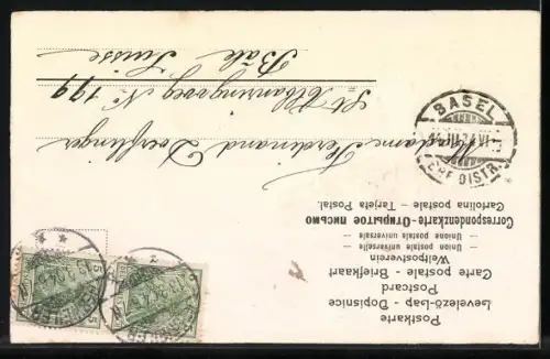 Stoff-Präge-AK Kleiner Junge mit weissen Tauben, Glückwunsch zum Namenstag