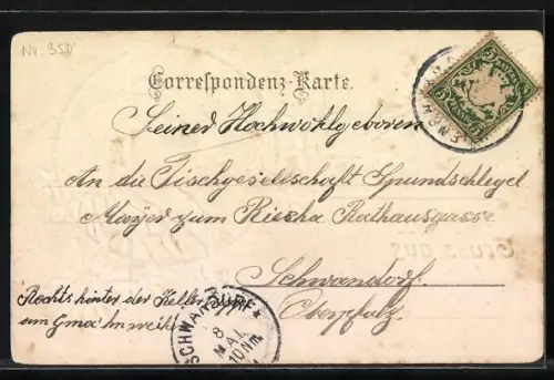 Stoff-Präge-AK Mann in Tracht mit Tabakspfeife, Edelweiss