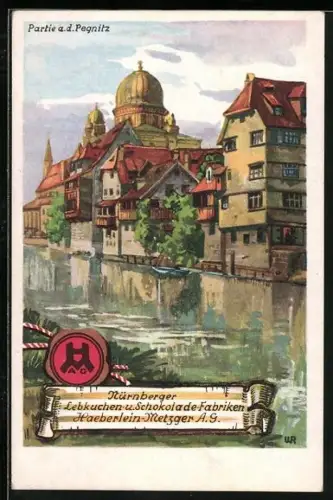 Künstler-AK Nürnberger Lebkuchen- u. Schokolade-Fabriken Haeberlein-Metzger AG, Siegel aus Lebkuchen