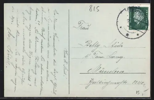 AK Dietramszell, Ankunft der Post