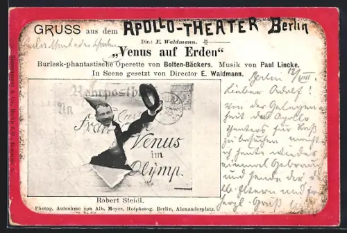 AK Berlin, Apollo-Theater, Venus auf Erden, Robert Steidl durch zerrissenes Papier