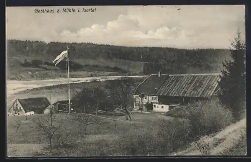 AK Ebenhausen /Isartal, Gasthaus zur Mühle