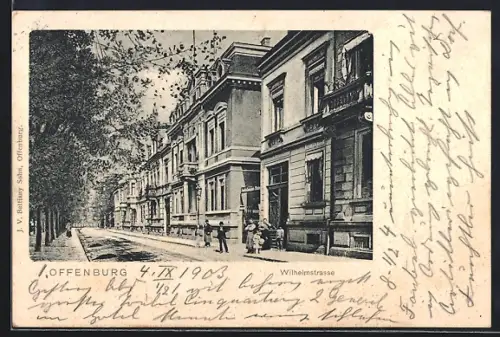 AK Offenburg, Partie in der Wilhelmstrasse