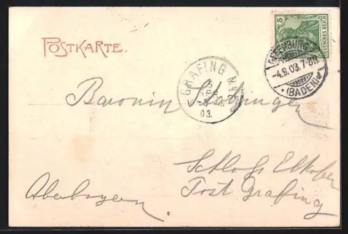 AK Offenburg, Partie in der Wilhelmstrasse