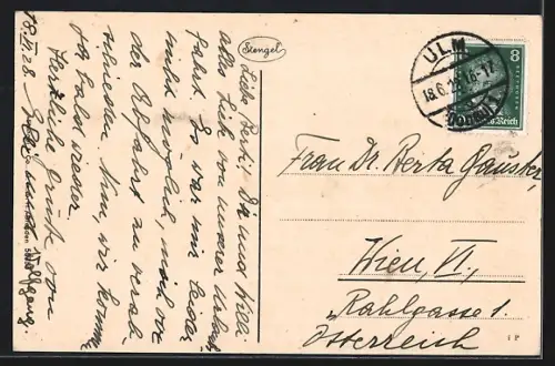 AK Ulm a. D., Marktplatz mit Rathaus