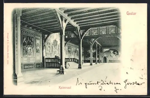 AK Goslar, Kaisersaal, Innenansicht
