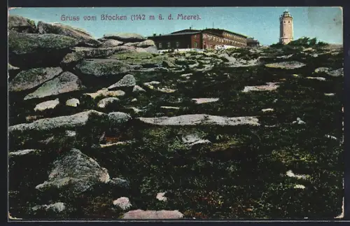 AK Brocken, Aussichtsturm und Brocken-Hotel
