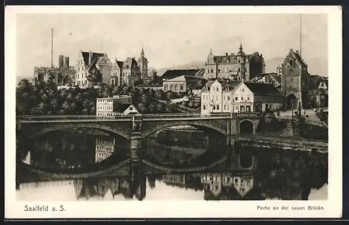 AK Saalfeld a. S., Partie an der neuen Brücke