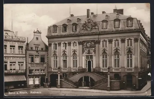 AK Bonn a. Rhein, Rathaus und Gasthaus Zur Blomen