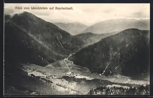 AK Bayrischzell, Blick vom Wendelstein auf Bayrischzell