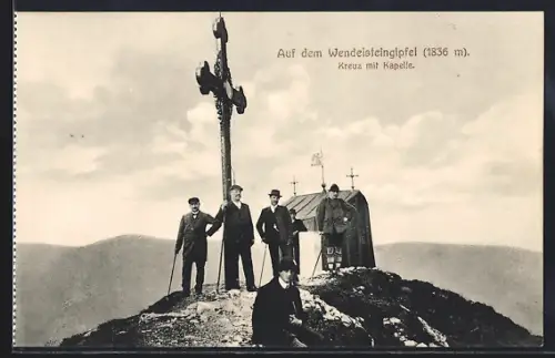 AK Gipfelkreuz auf dem Wendelsteingipfel mit Kapelle