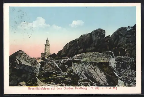 AK Grosser Feldberg i. T., Brunhildisfelsen