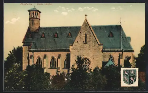 AK Flonheim, Katholische Kirche, Wappen