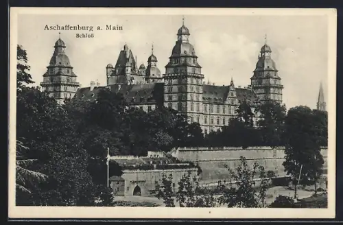 AK Aschaffenburg a. Main, Ansicht vom Schloss