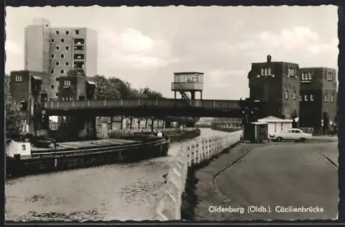 AK Oldenburg i. O., Blick auf die Cäcilienbrücke