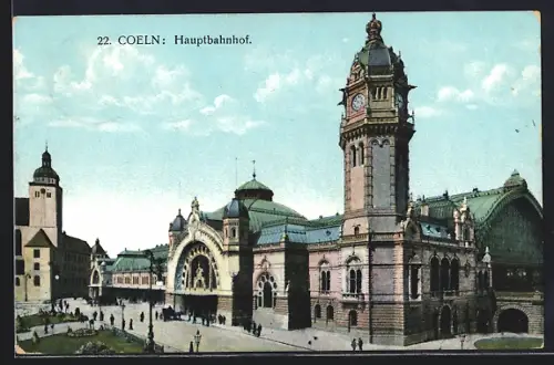 AK Köln, Partie am Hauptbahnhof