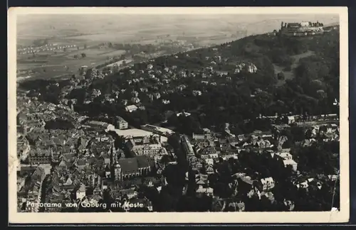 AK Coburg, Panorama von Coburg mit Veste